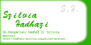 szilvia hadhazi business card